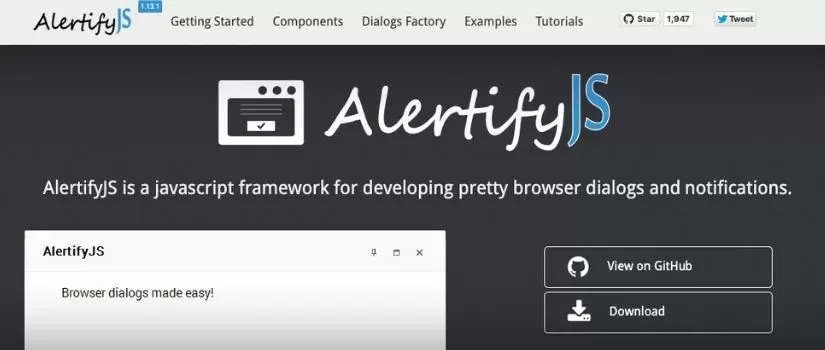 Alertify.js - Bibliotecas JavaScript Para Adicionar Notificações