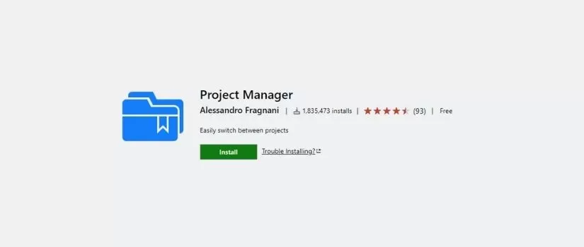 Extensões VSCode - Project Manager