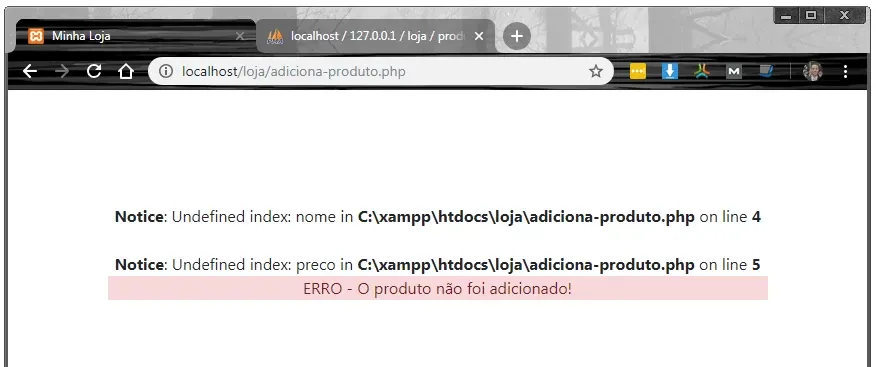 Tratamento de erro com PHP