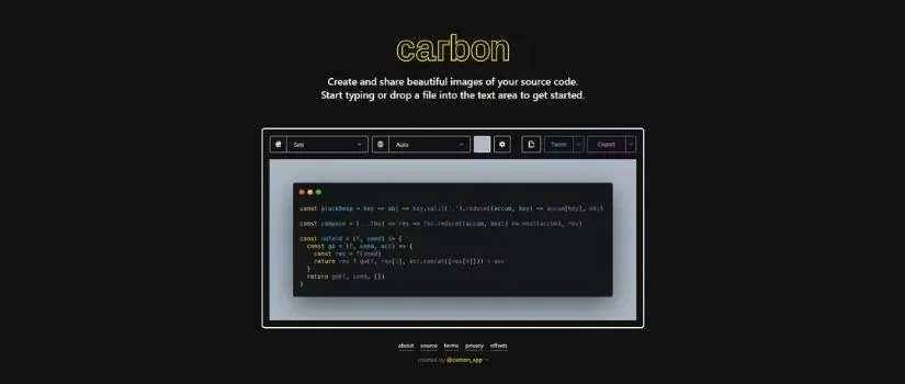 Códigos Em Formato De Imagens - Carbon