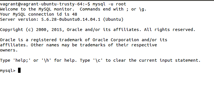 Acessando o mysql via terminal linux