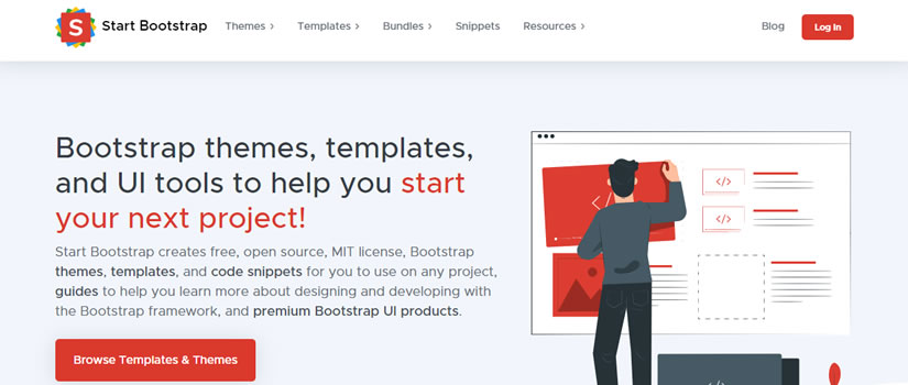 Modelos de Site: Start Bootstrap