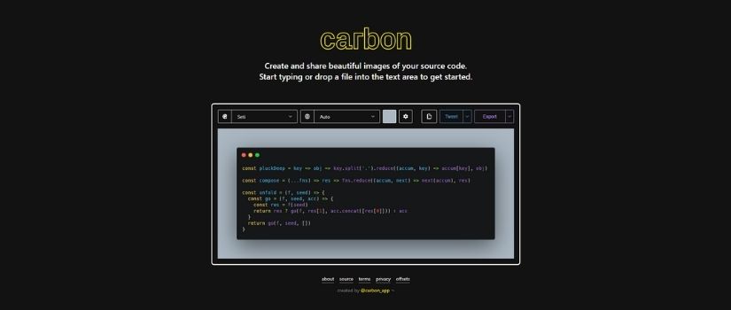 Códigos Em Formato De Imagens - Carbon