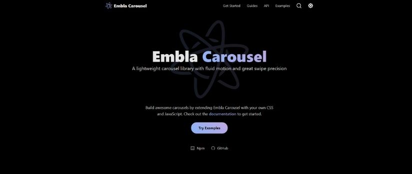 Biblioteca JavaScript - Embla Carousel