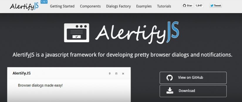 Alertify.js - Bibliotecas JavaScript Para Adicionar Notificações